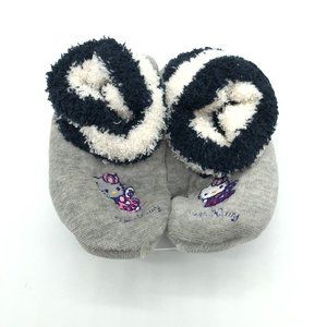 Hello Kitty BambooMN Toddler Girls Slipper Socks Soft Sole Black Gray US Size 5
